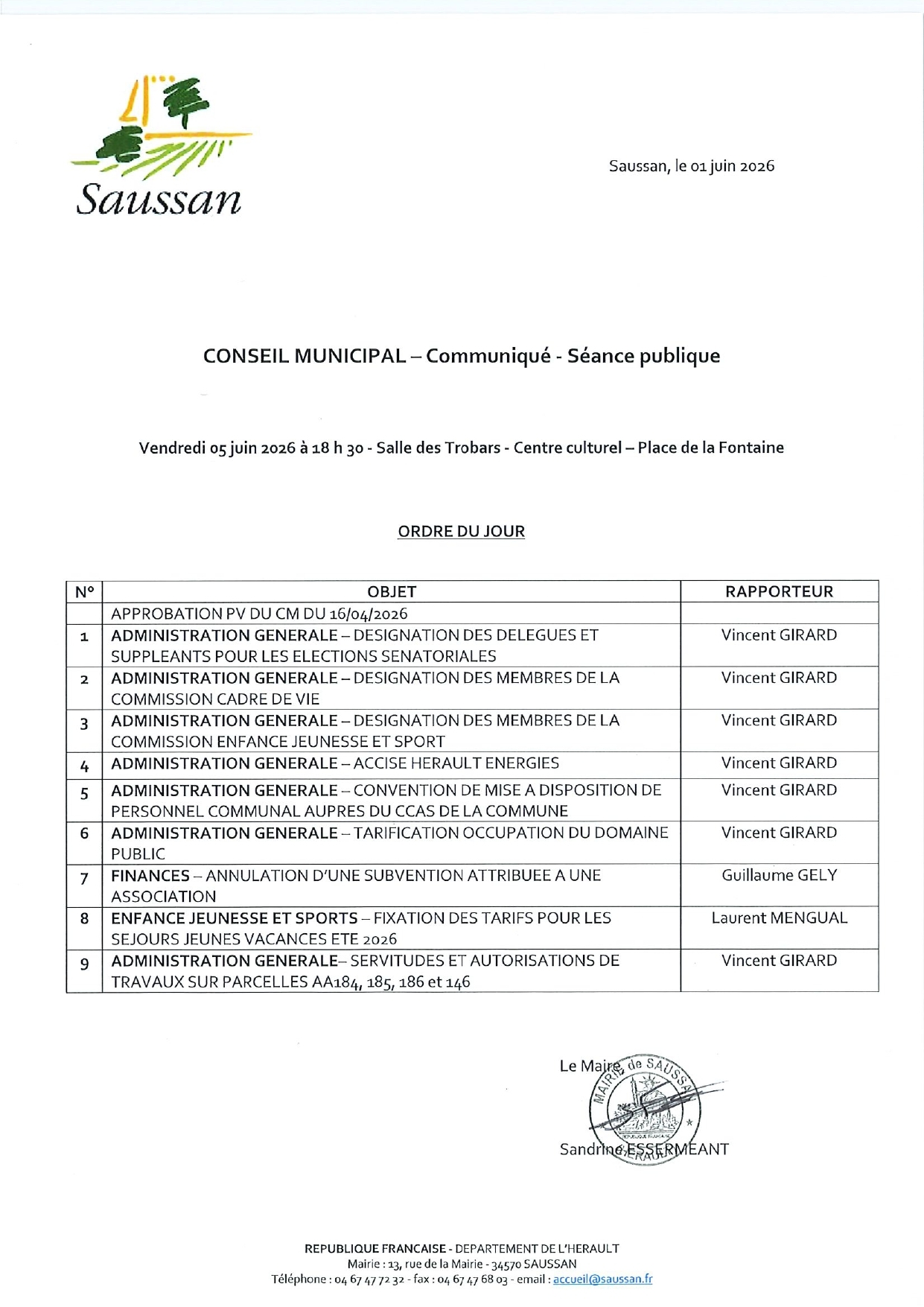 Conseil 050626